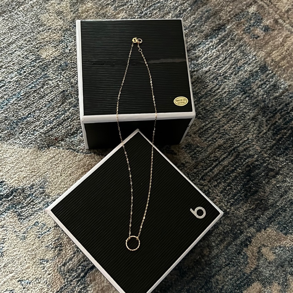 Gold circle necklace from Bloomingdale’s
